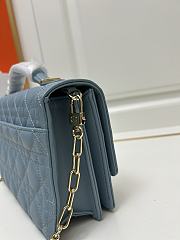 Dior Miss Dior Top Handle Bag Blue Cannage Lambskin 24 x 14 x 7.5 cm - 4