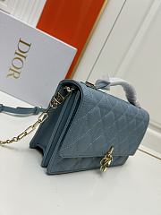 Dior Miss Dior Top Handle Bag Blue Cannage Lambskin 24 x 14 x 7.5 cm - 2