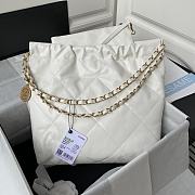 Chanel 22 Handbag White Gold Black 35x37x7cm - 6