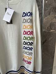 Dior Sweater White Cashmere Intarsia - 4