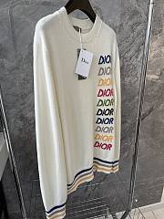 Dior Sweater White Cashmere Intarsia - 2