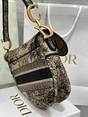 Dior Saddle Bag Beige Multicolor Toile de Jouy 25.5 x 20 x 6.5 cm - 2