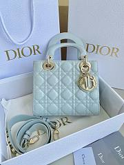 Dior Small Lady Light Blue Bag 20cm - 1