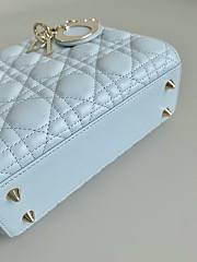 Dior Small Lady Light Blue Bag 20cm - 2