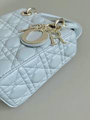 Dior Small Lady Light Blue Bag 20cm - 4