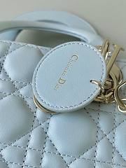 Dior Small Lady Light Blue Bag 20cm - 5