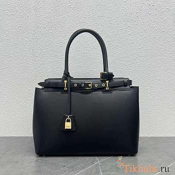 Celine Conti Bag Natural Calfskin Black 36.5x26x15cm