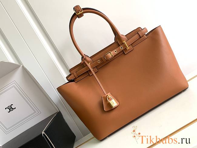 Celine Conti Bag Natural Calfskin Tan 36.5x26x15cm - 1