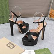 Gucci Ankle-Strap Platform Sandals Black 13.5cm - 5