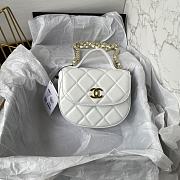 Chanel Bag White Gold Bag 16x12x6cm - 1