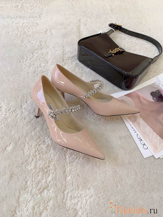 Jimmy Choo Bing Pump 65 Ballet Pink Patent Leather Pumps - 1