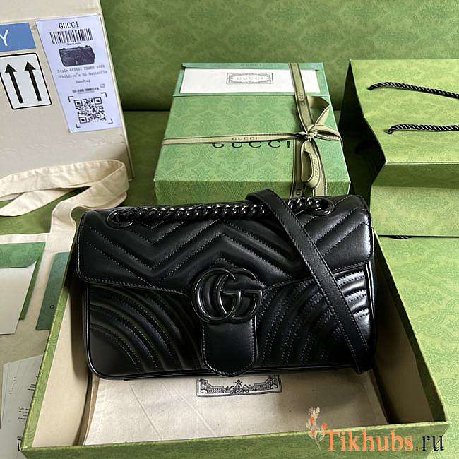 Gucci Marmont Black 443497 Black Hardware Size 26 x 15 x 7 cm - 1