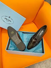 Prada Logo Patent Leather Black Loafers - 5