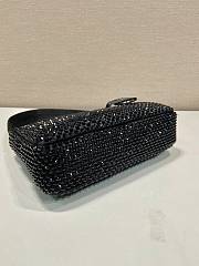 Prada Satin Mini-bag With Crystals Black 22x17x6cm - 4