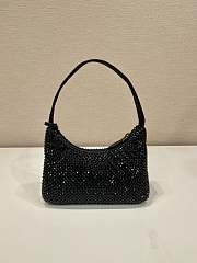 Prada Satin Mini-bag With Crystals Black 22x17x6cm - 5