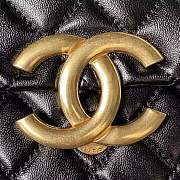 Chanel 23P Flap Bag Lambskin Black Gold 20cm - 2