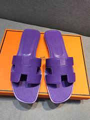 Hermes Oran Sandal Dark Purple - 1