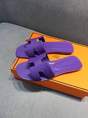 Hermes Oran Sandal Dark Purple - 5