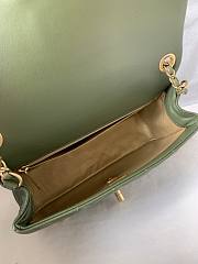 Chanel Flap Bag Green Lambskin Bell 13x20x7cm - 6