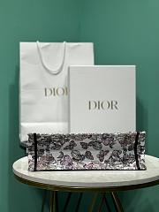 Dior Medium Book Tote White and Pastel Pink Butterfly 36cm - 5