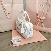 Miumiu Matelasse Nappa Leather Top-handle Bag White 24x16x7.5cm - 4