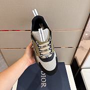 Dior B22 Khaki Black Calfskin Sneaker - 4