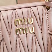 Miumiu Matelasse Nappa Leather Top-handle Bag Pink 24x16x7.5cm - 6