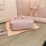 Miumiu Matelasse Nappa Leather Top-handle Bag Pink 24x16x7.5cm - 3