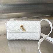 Bottega Veneta Mini Andiamo Cross-Body Bag White 21.5x13.5x4.5cm - 1