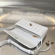 Bottega Veneta Mini Andiamo Cross-Body Bag White 21.5x13.5x4.5cm - 5