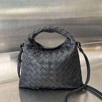 Bottega Veneta Mini Hop Black Bag 25.5x14.5x11cm