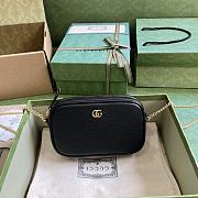 Gucci GG Marmont Mini Shoulder Bag Black 18.5x11x4cm - 1