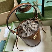 Gucci Ophidia Mini Bucket Bag Brown 11.5x23x8cm - 5