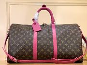 Louis Vuitton LV Keepall Bandoulière 50 Monogram Macassar Pink 50 x 29 x 23 cm - 1