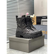 Balenciaga Strike 20mm Boot With Piercings In Black - 1