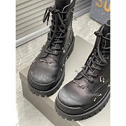 Balenciaga Strike 20mm Boot With Piercings In Black - 5