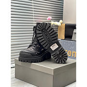 Balenciaga Strike 20mm Boot With Piercings In Black - 2