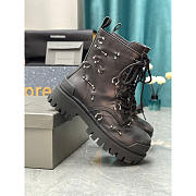 Balenciaga Strike 20mm Boot With Piercings In Black - 4