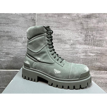 Balenciaga Combat Boots Green