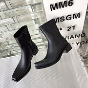 Balenciaga Inspector Square-toe Ankle Boots Black - 4