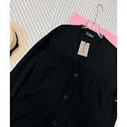 Balenciaga V-Neck Knitted Cardigan Black - 4