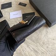 YSL Small Envelope Wallet Black Gold 13x9x3cm - 5