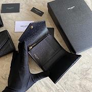 YSL Small Envelope Wallet Black Gold 13x9x3cm - 4