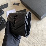 YSL Small Envelope Wallet Black 13x9x3cm - 2