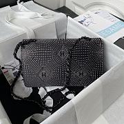 Chanel Flap Classic Handbag Velvet Crystal Pearl Black 25cm - 5