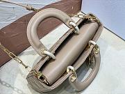 Dior Lady D-joy Bag Beige Gold 22x13x4cm - 5