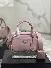 Prada Multi-pocket Leather Tote Bag Pink 24.5x14x8cm - 1