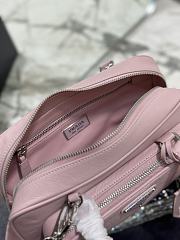 Prada Multi-pocket Leather Tote Bag Pink 24.5x14x8cm - 4