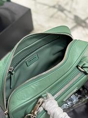 Prada Multi-pocket Leather Tote Bag Green 24.5x14x8cm - 3