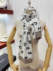 Louis Vuitton LV White Scarf 180x30cm - 1